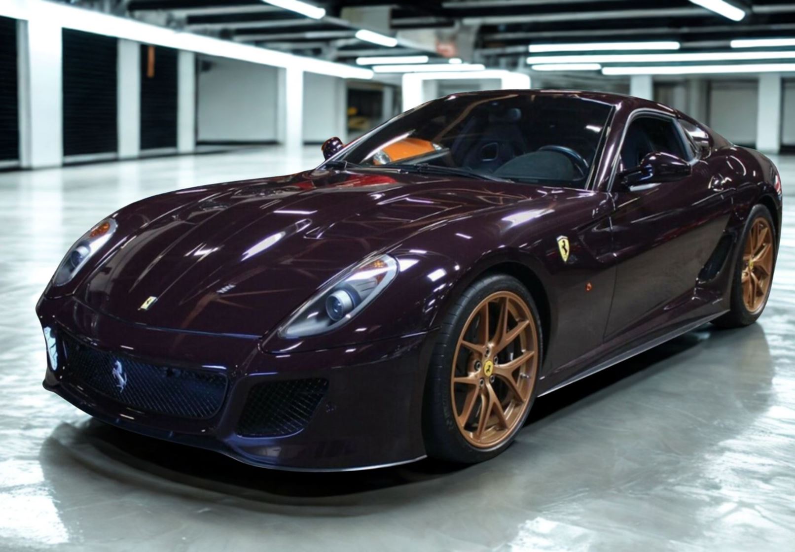 Ferrari 599 GTO 2010 - made in Italy Vinaccia with gold wheels