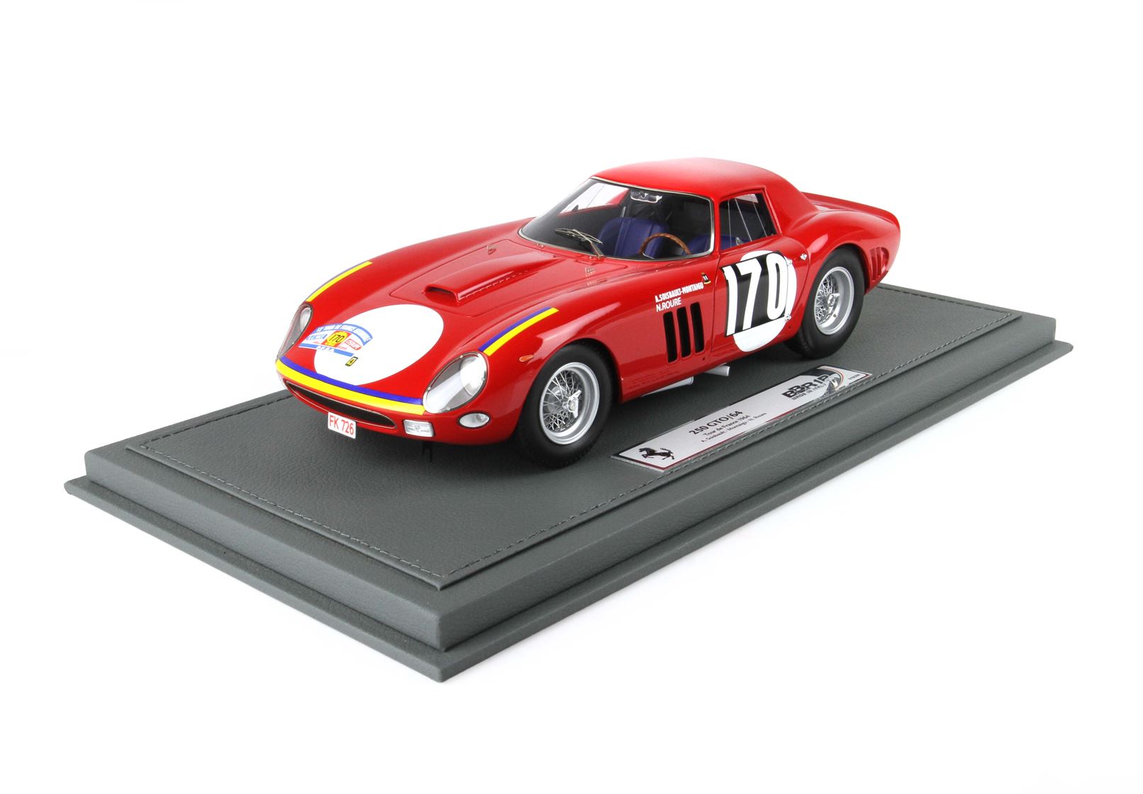 Ferrari 250 GTO Tour de France 1964 car n. 170 A. Soisbault . Montaigu - N. Roure