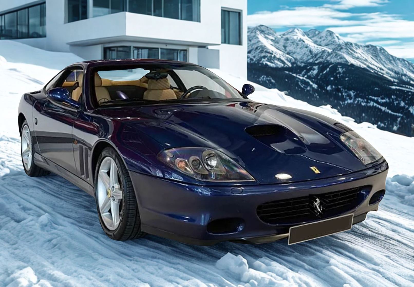 Ferrari 575M Maranello 2002 - made in italy Blu Pozzi - beige interior