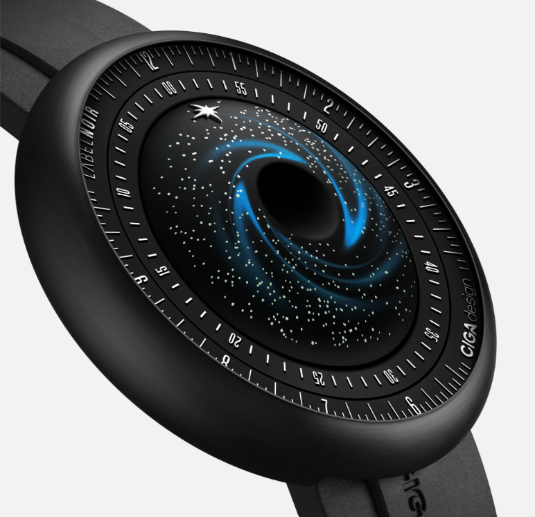 CIGA design X LABEL NOIR AUTOMATIC WATCH BLUE PLANET · BLACK STAR EDITION (Alternate)
