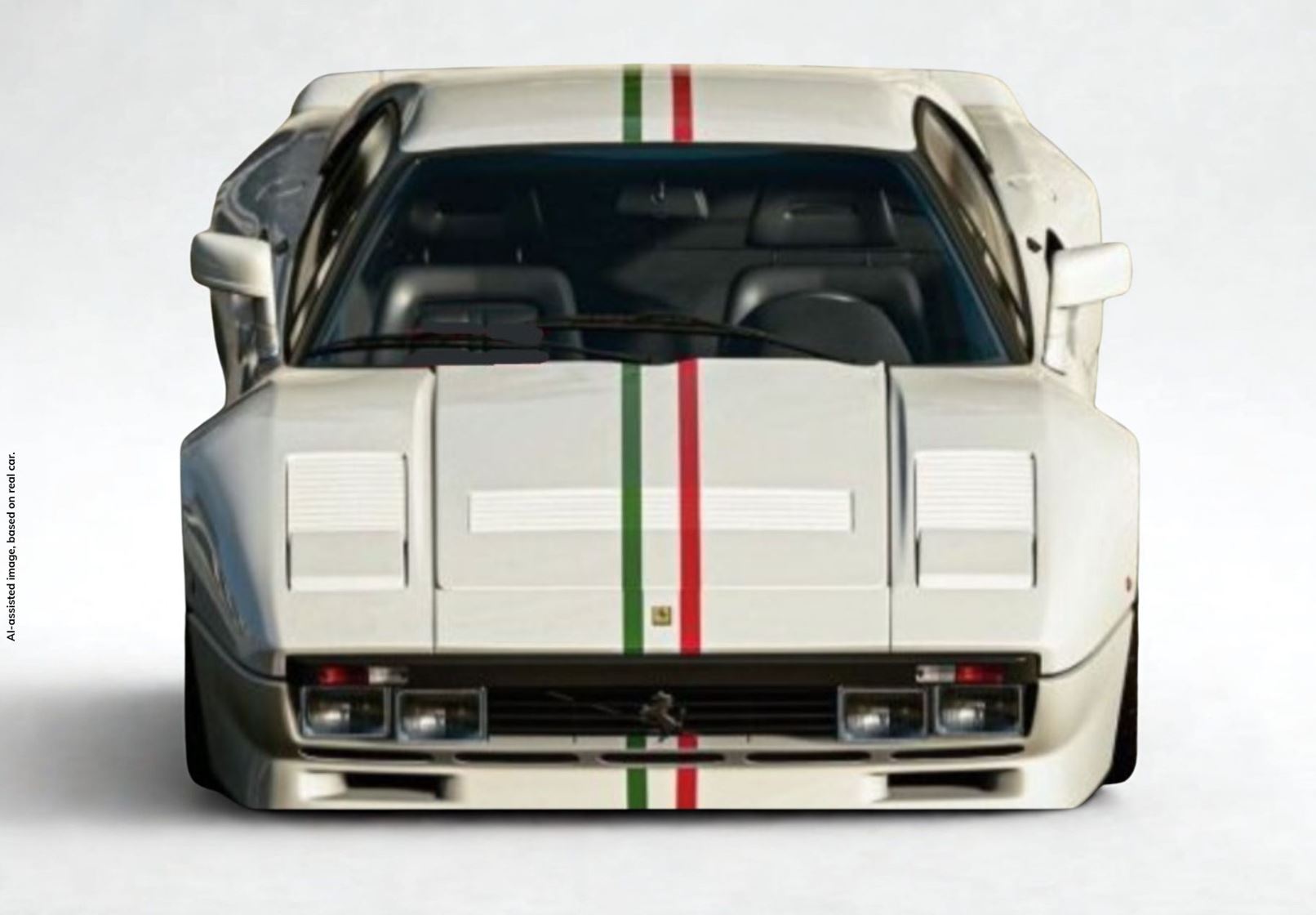 Ferrari 288 GTO Bianco Avus with italian stripe