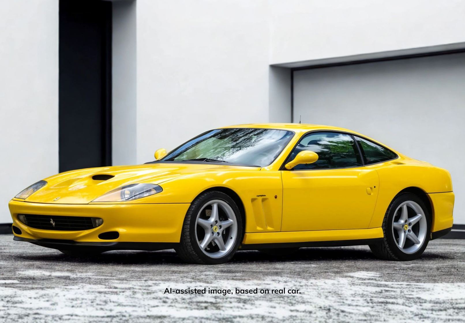 Ferrari 550 Maranello 1996 - made in italy giallo Modena - silver rims