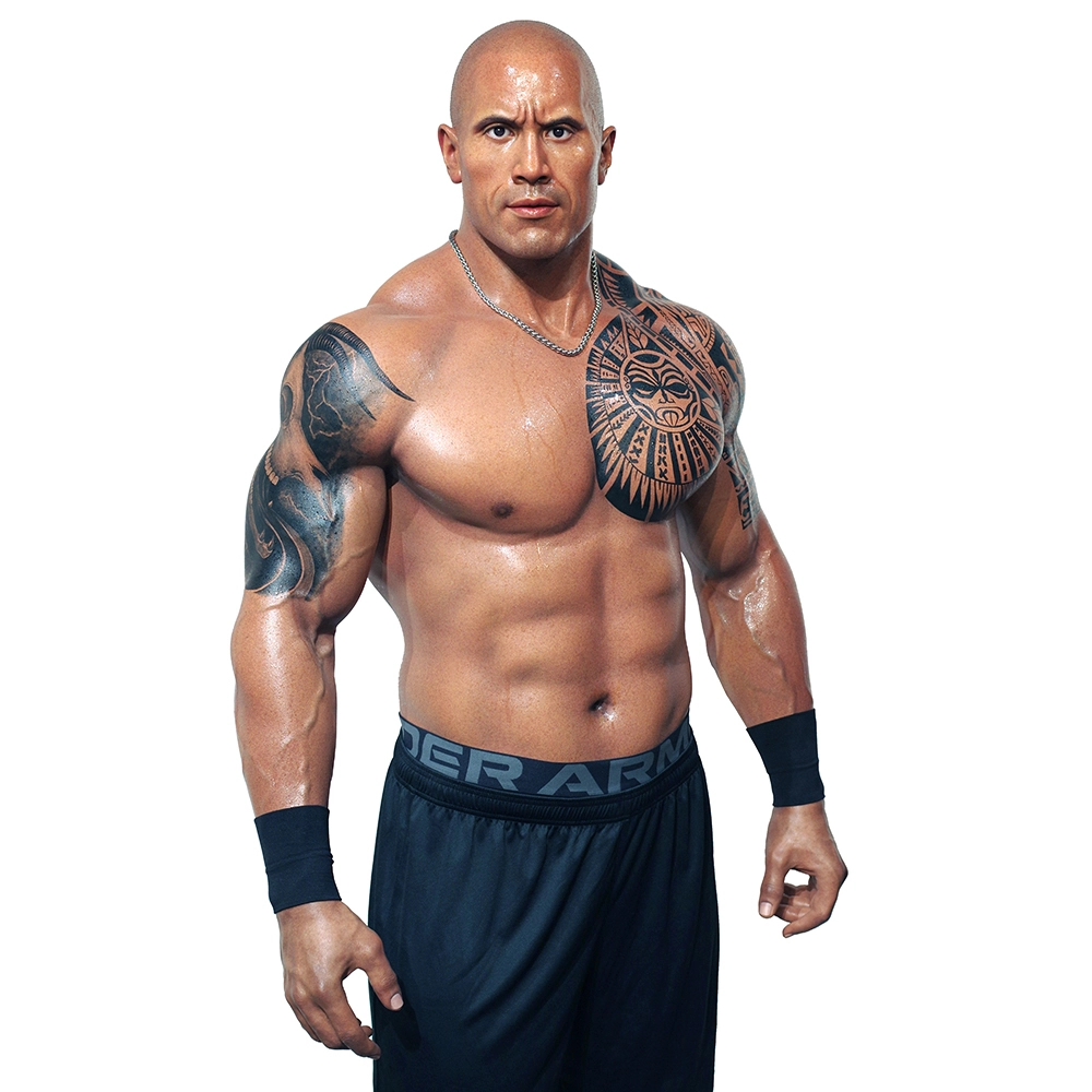 Customized Professional Realistic Skin Texture 1:1 The Rock Silicone Wax Figure  | DXDF Art，Grand Orient Wax Figure