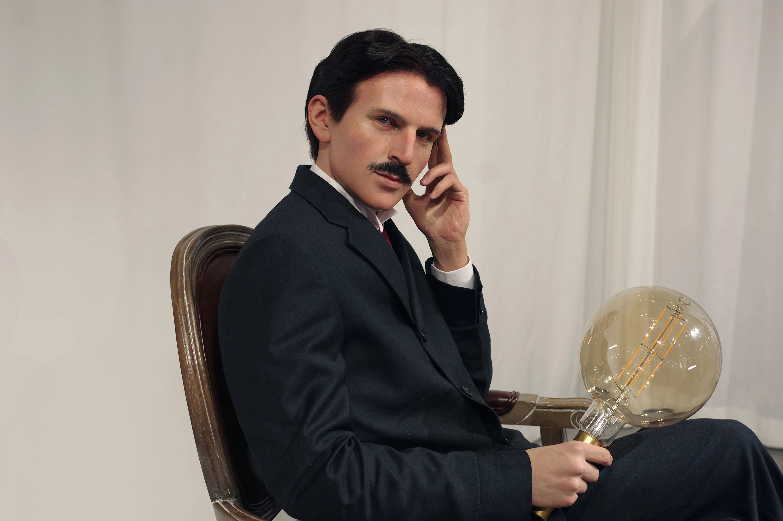 Hyper Realistic Private Custom Made Handcrafted Human Size Tesla Wax Mannequin | DXDF, Grand Orient Wax Figure