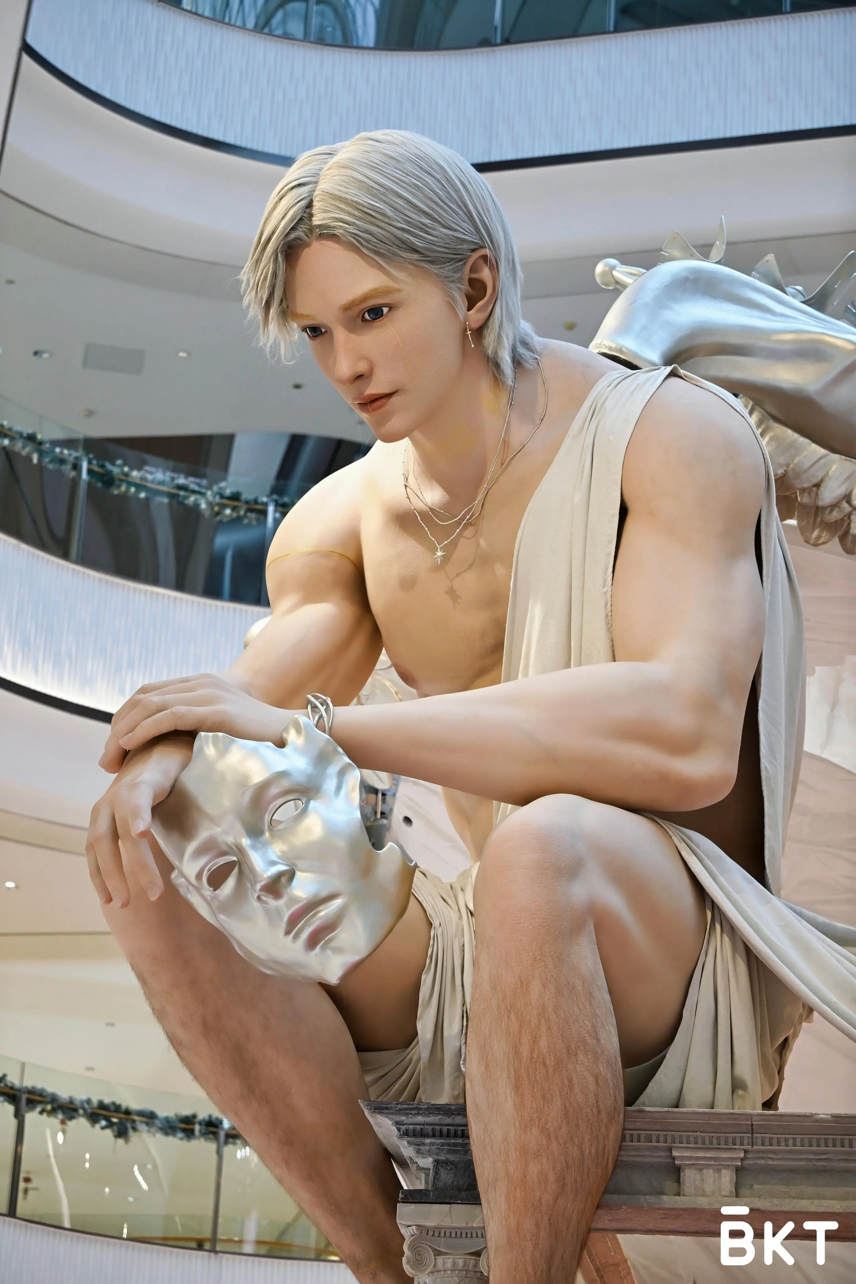 10-Meter Monumental Hyper-Realistic Silicone Angel Sculpture | Giant Commercial Art Installation (Alternate)