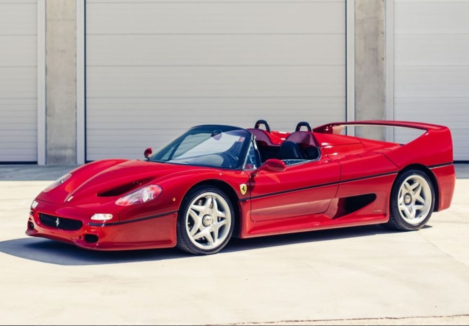Ferrari F50 Spider rosso corsa and black interior
