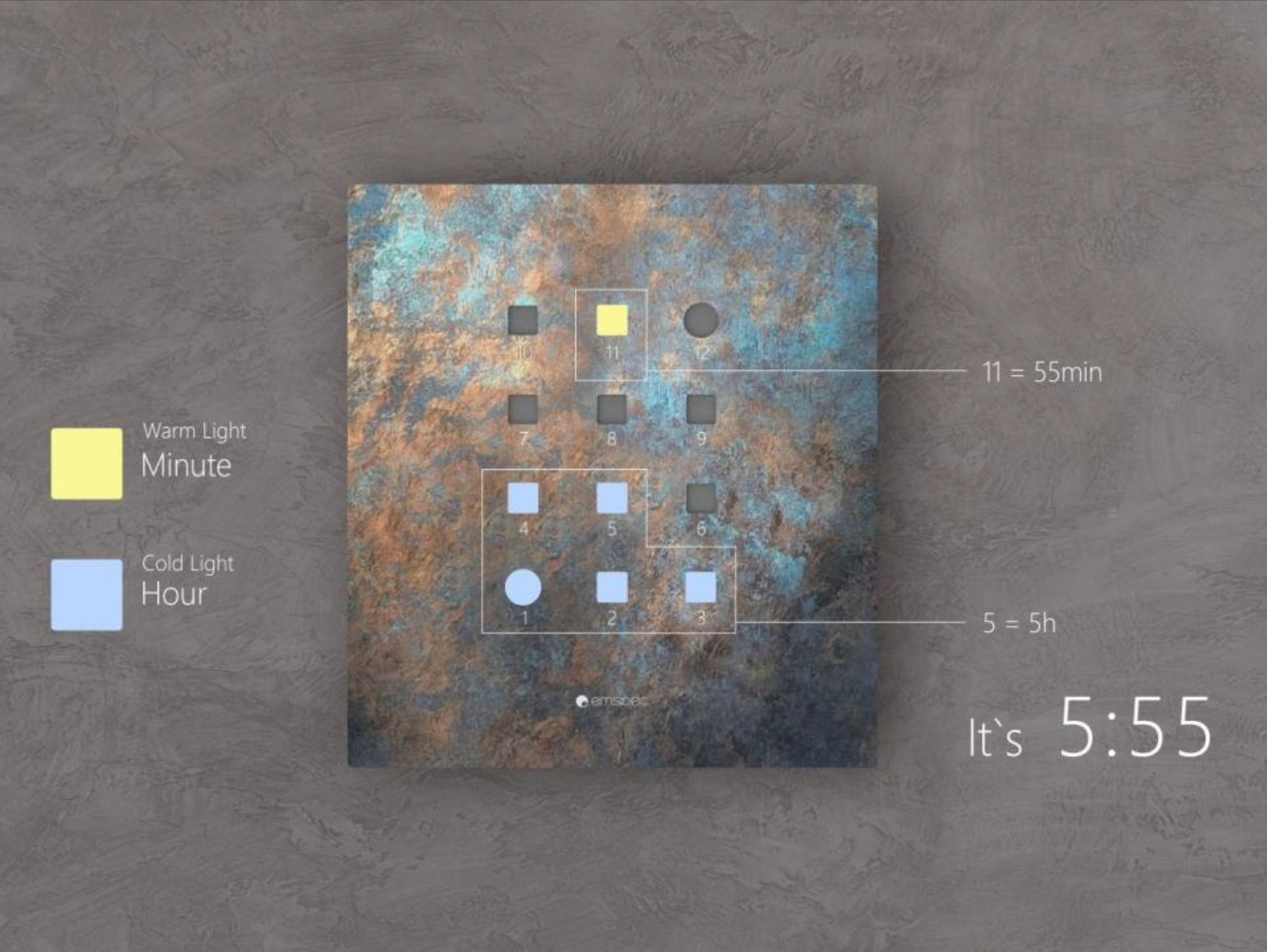 Matrix Clock — Glaze Series (Alternate)