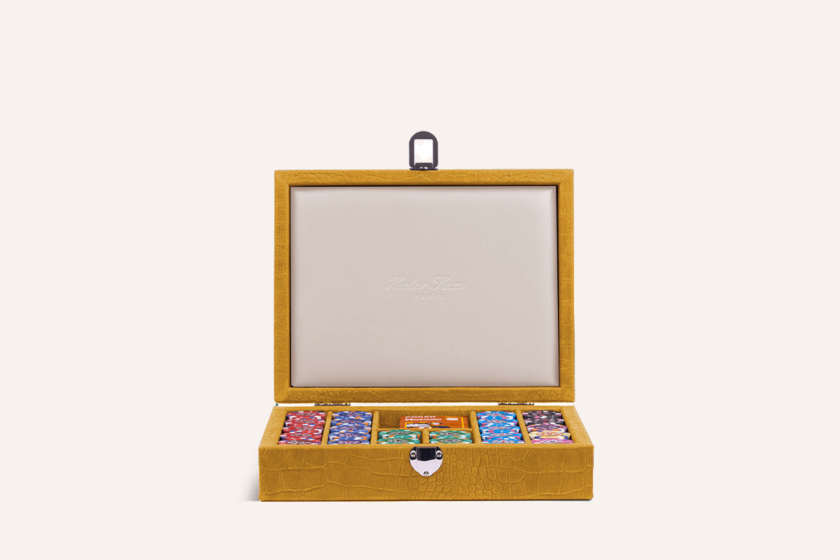 Poker Set 240 Chips Alligator Print