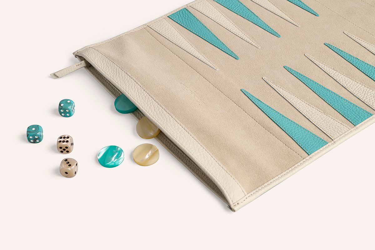 Travel Set Backgammon - Denim (Alternate)