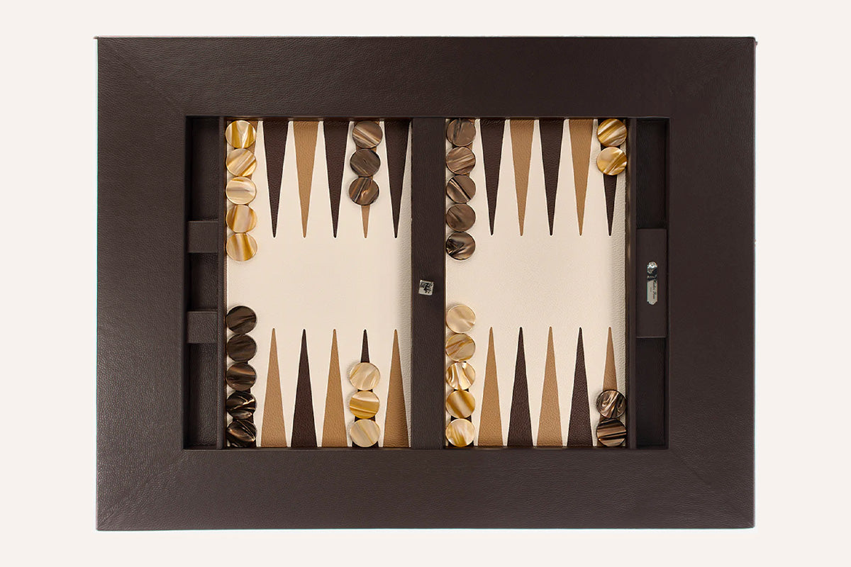 Grained Backgammon Table - Metal Feet (Alternate)