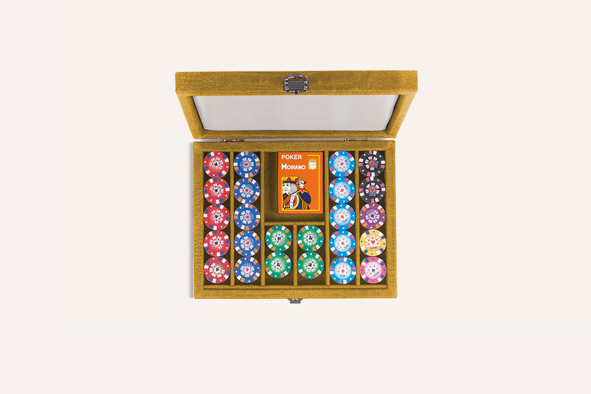 Poker Set 240 Chips Alligator Print (Alternate)