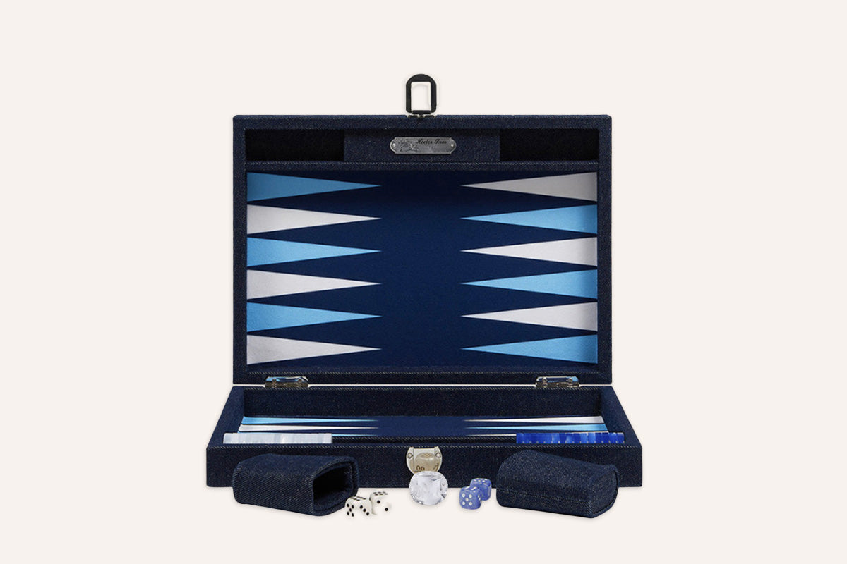 Medium Denim Backgammon