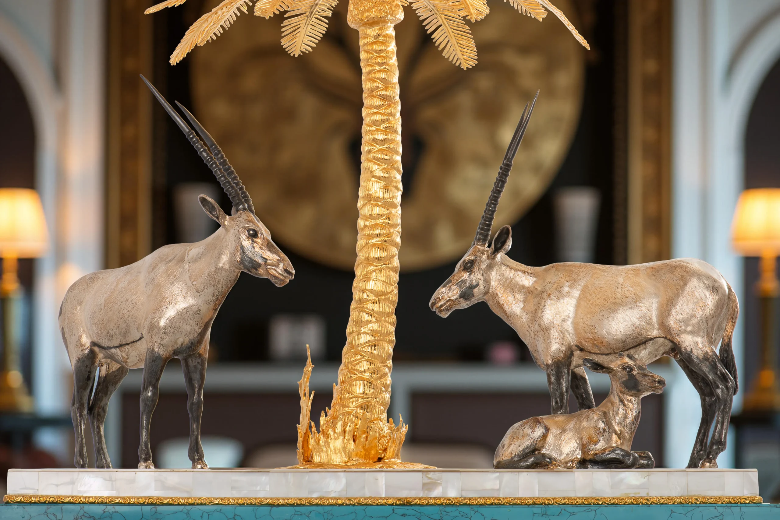 The Oryx Family In Gold