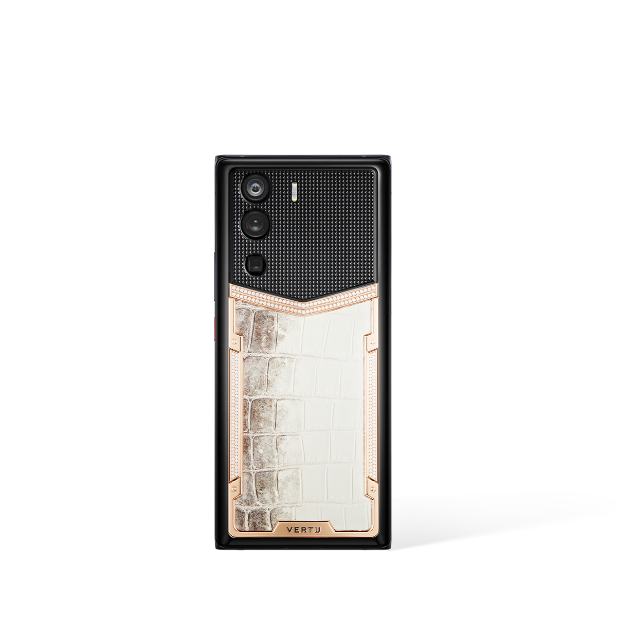 Metavertu  Curve Screen Himalaya Alligator Skin 18K Gold & Diamonds 5G Web3 Phone