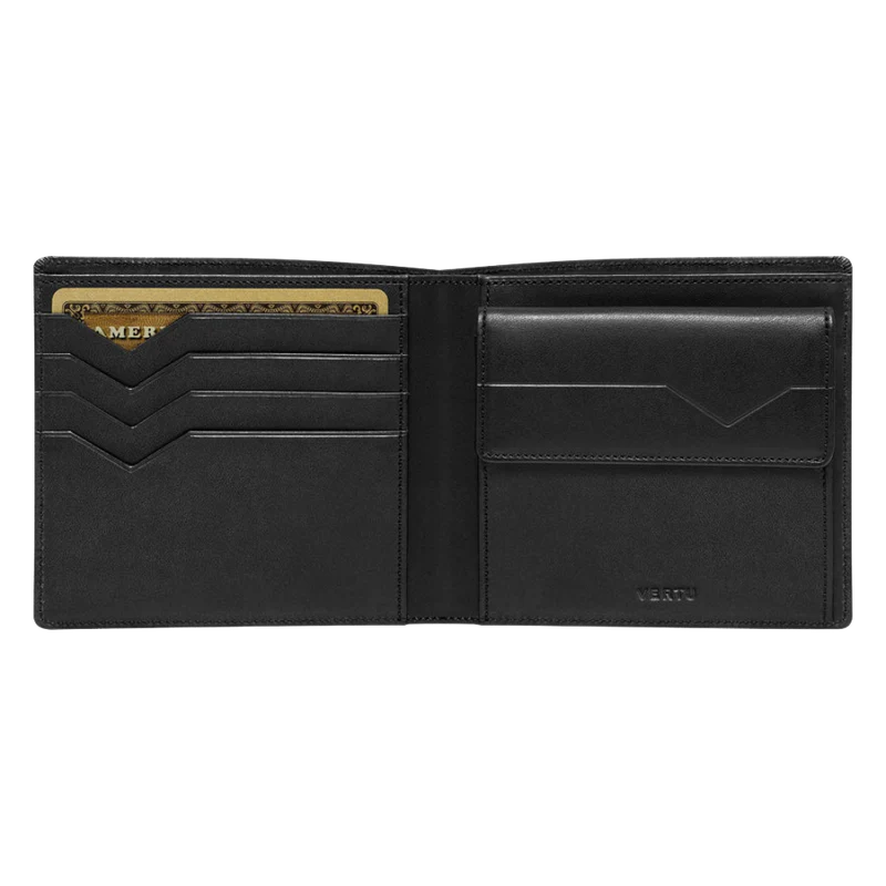 VERTU CARD WALLET BLACK CALF LEATHER CASE