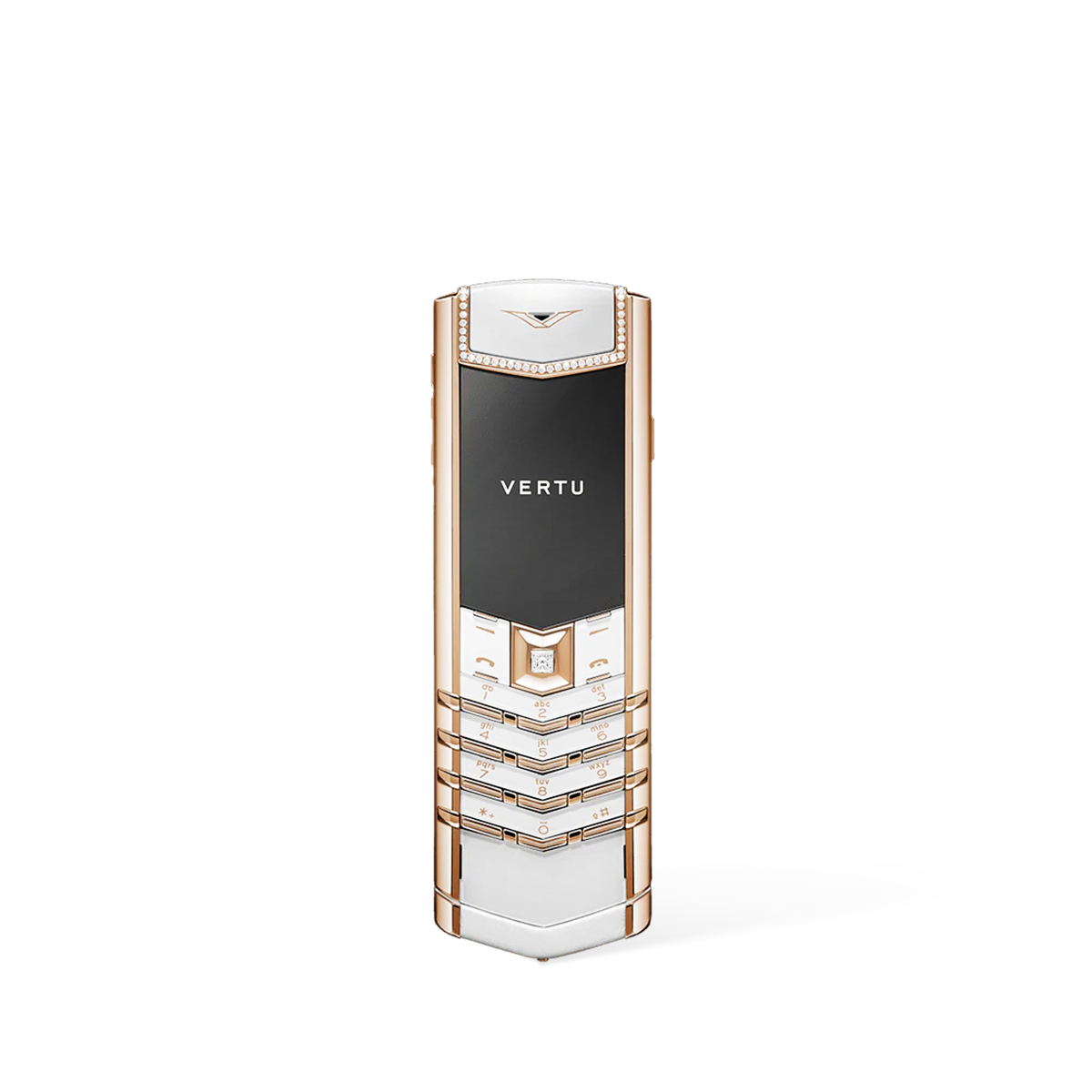 VERTU Signature V Full Gold & Diamond Alligator Skin Phone