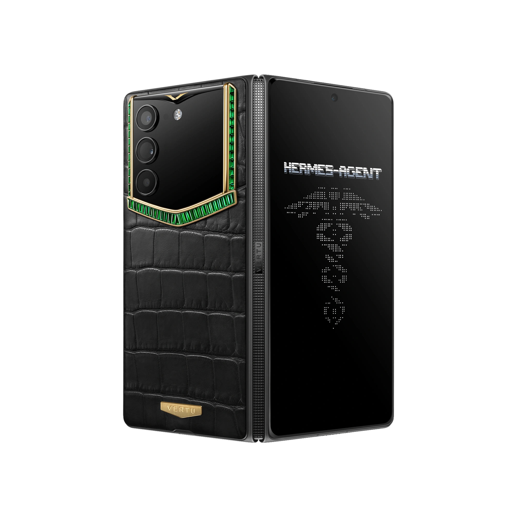 AlphaFold Bespoke Alligator Skin Gold IV & Green Diamond