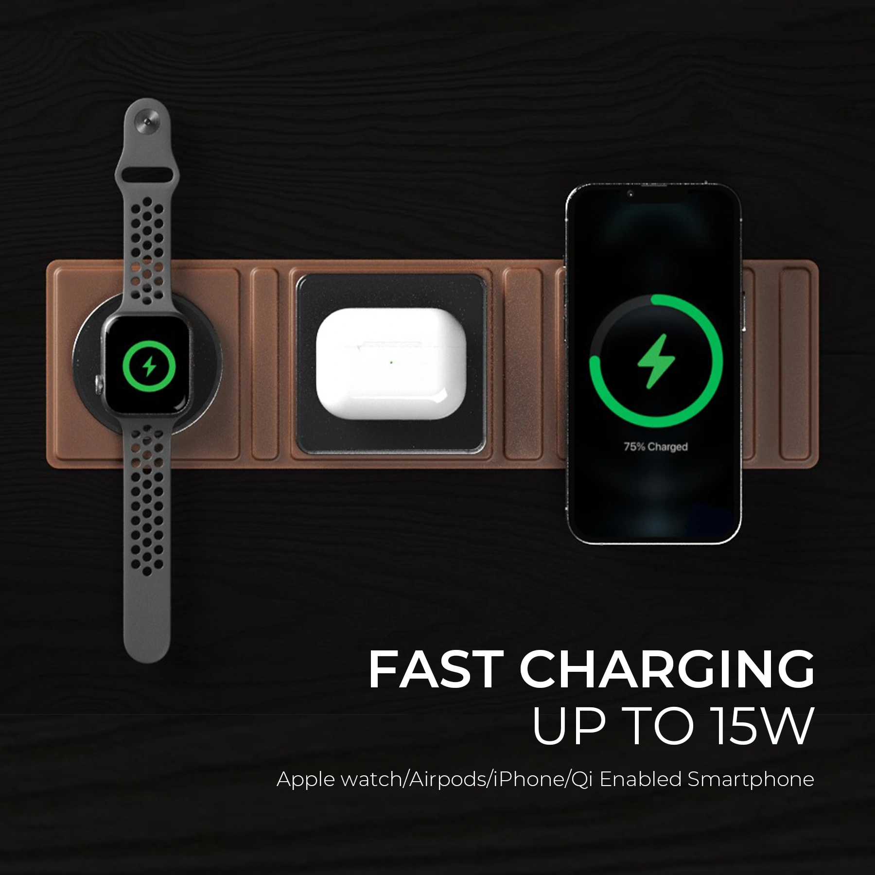 Foldie: Mag + foldable 3 in 1 wireless fast charger (Alternate)