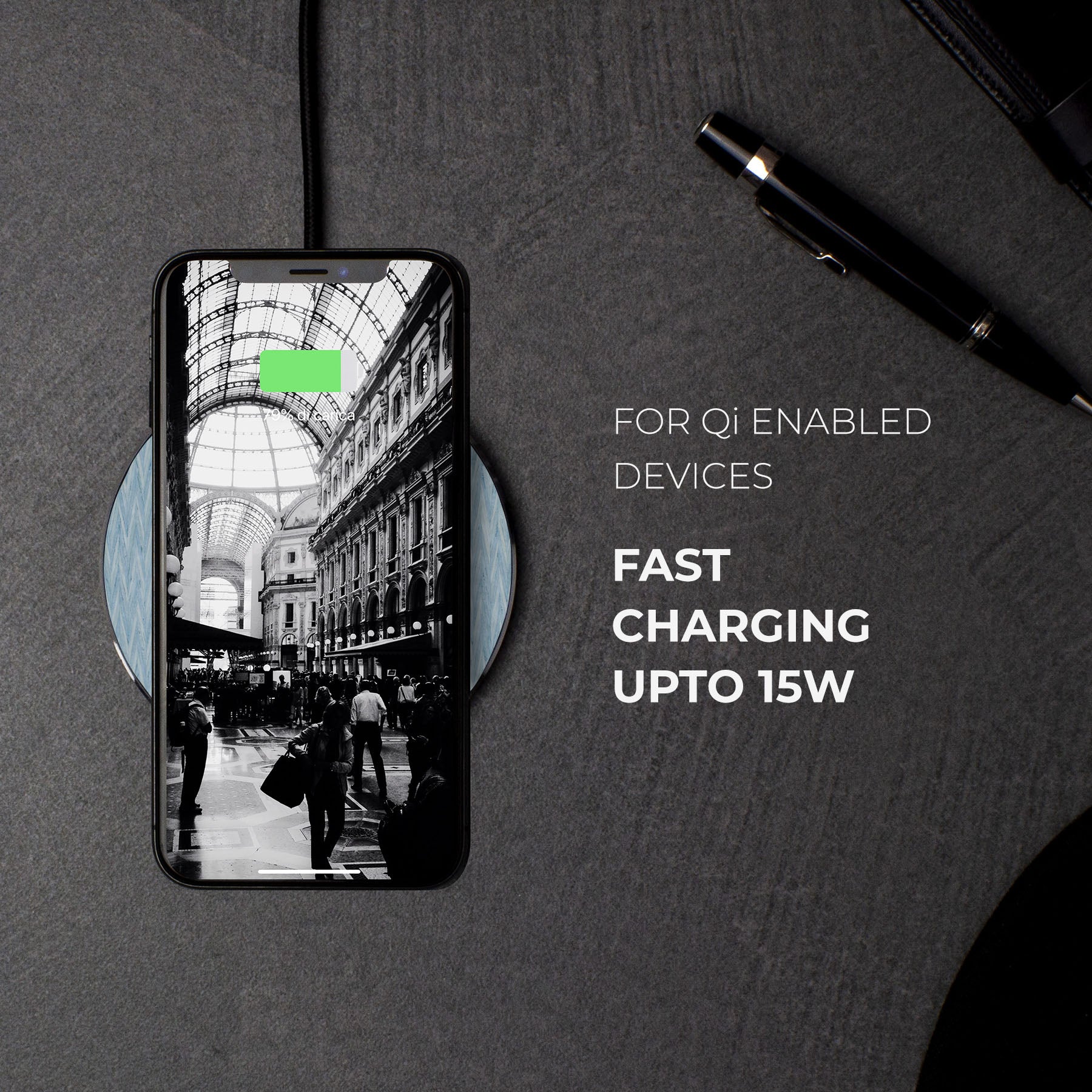 Solo Wireless Charger - Acqua Marina (Alternate)